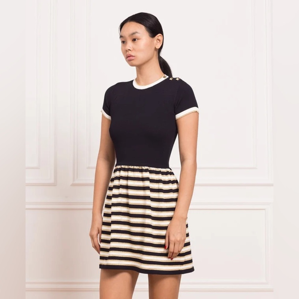 Valentino striped dress size 40.